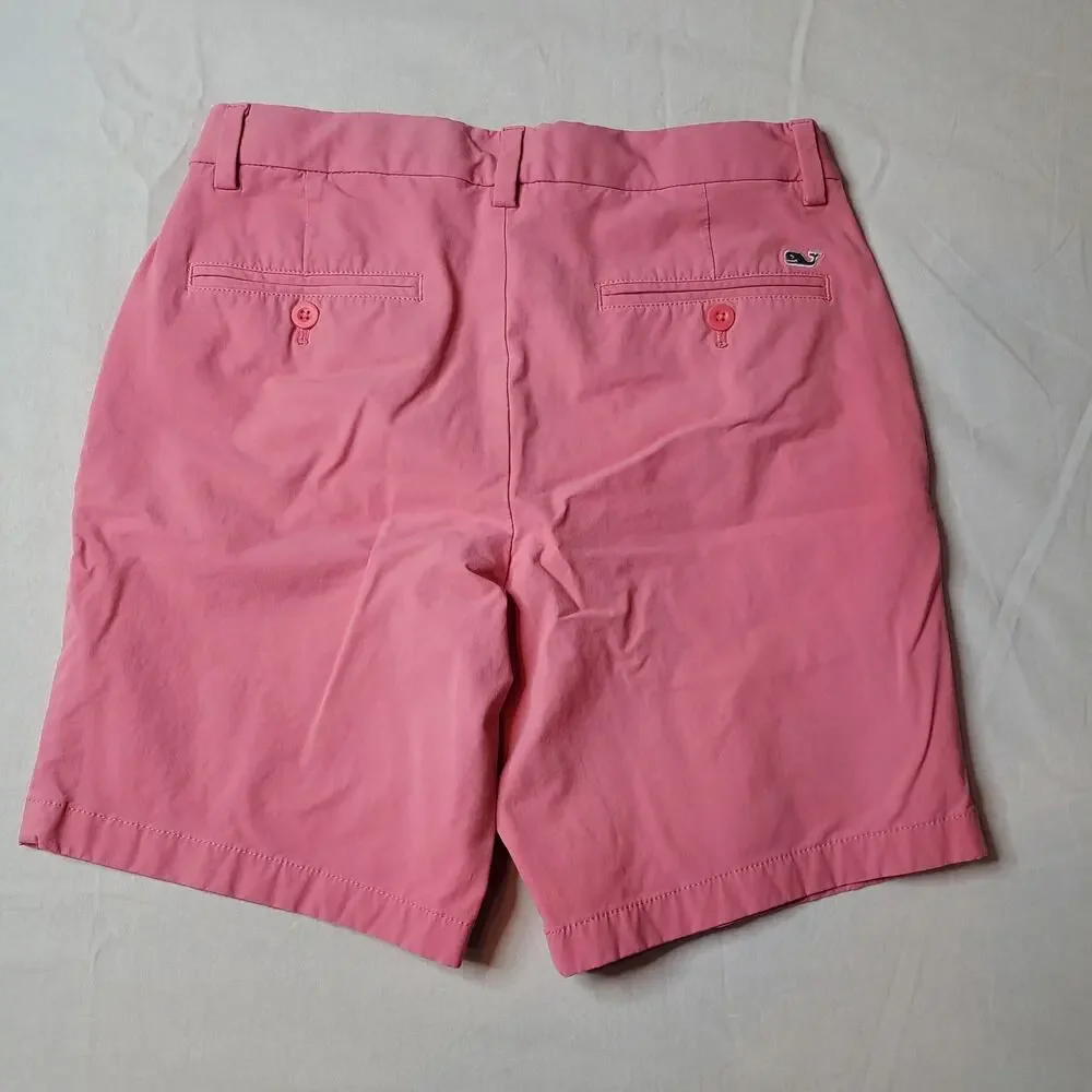 Vineyard Vines Men's Size 28 On The Go Performance Golf Shorts Pink 1H001141